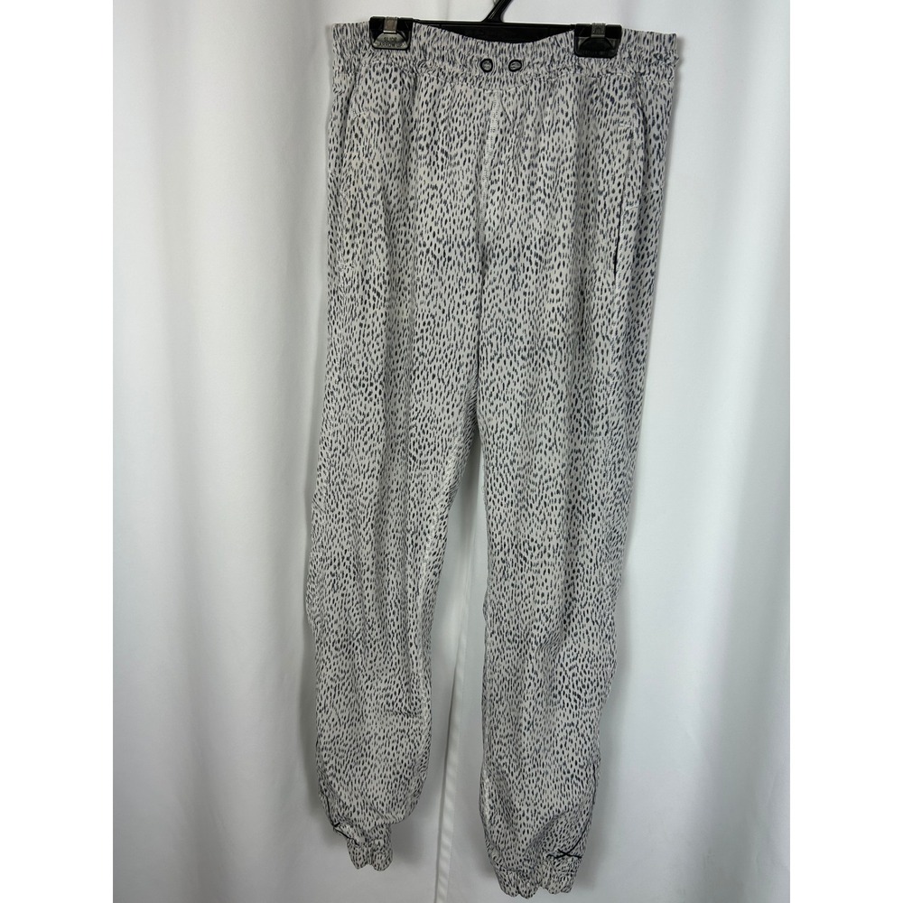 Lululemon Athletica Speckled Animal Print Joggers Black White Athleisure Size 6